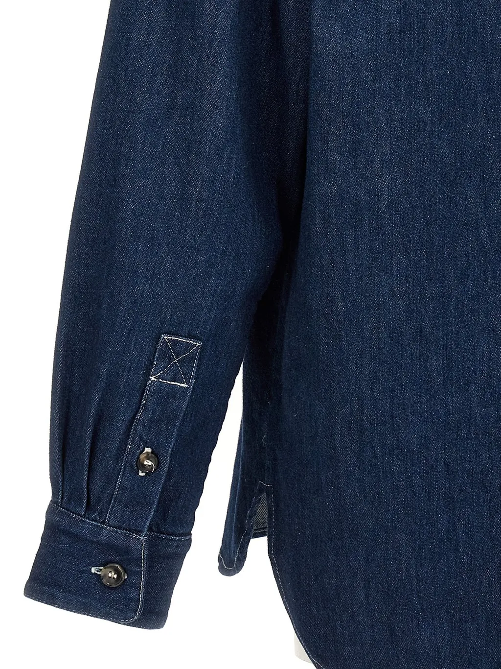 Mathias Buttoned Long-Sleeved Denim Shirt
