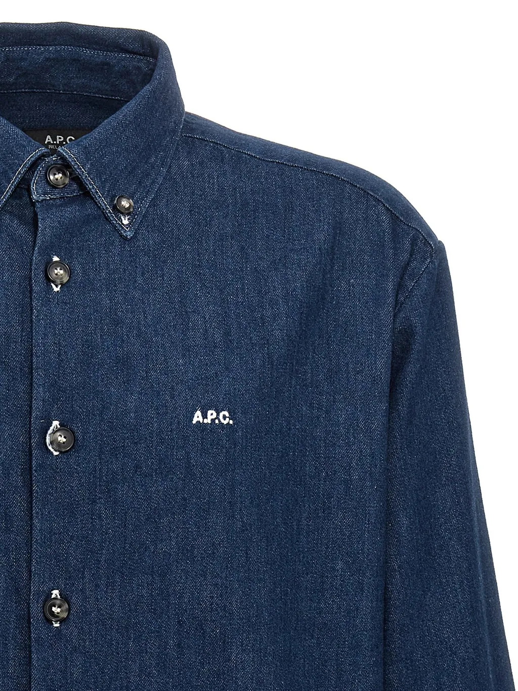 Mathias Buttoned Long-Sleeved Denim Shirt