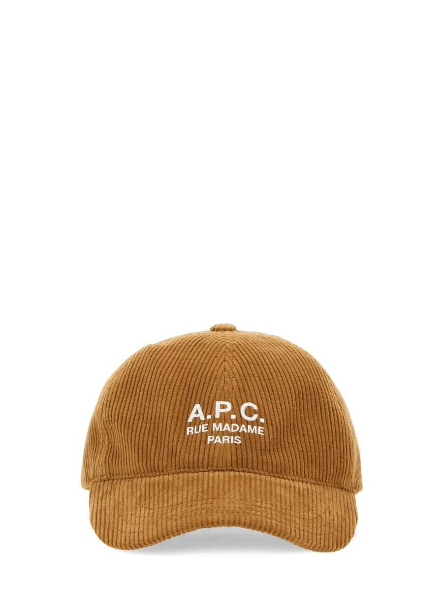 Logo Printed Corduroy Cap
