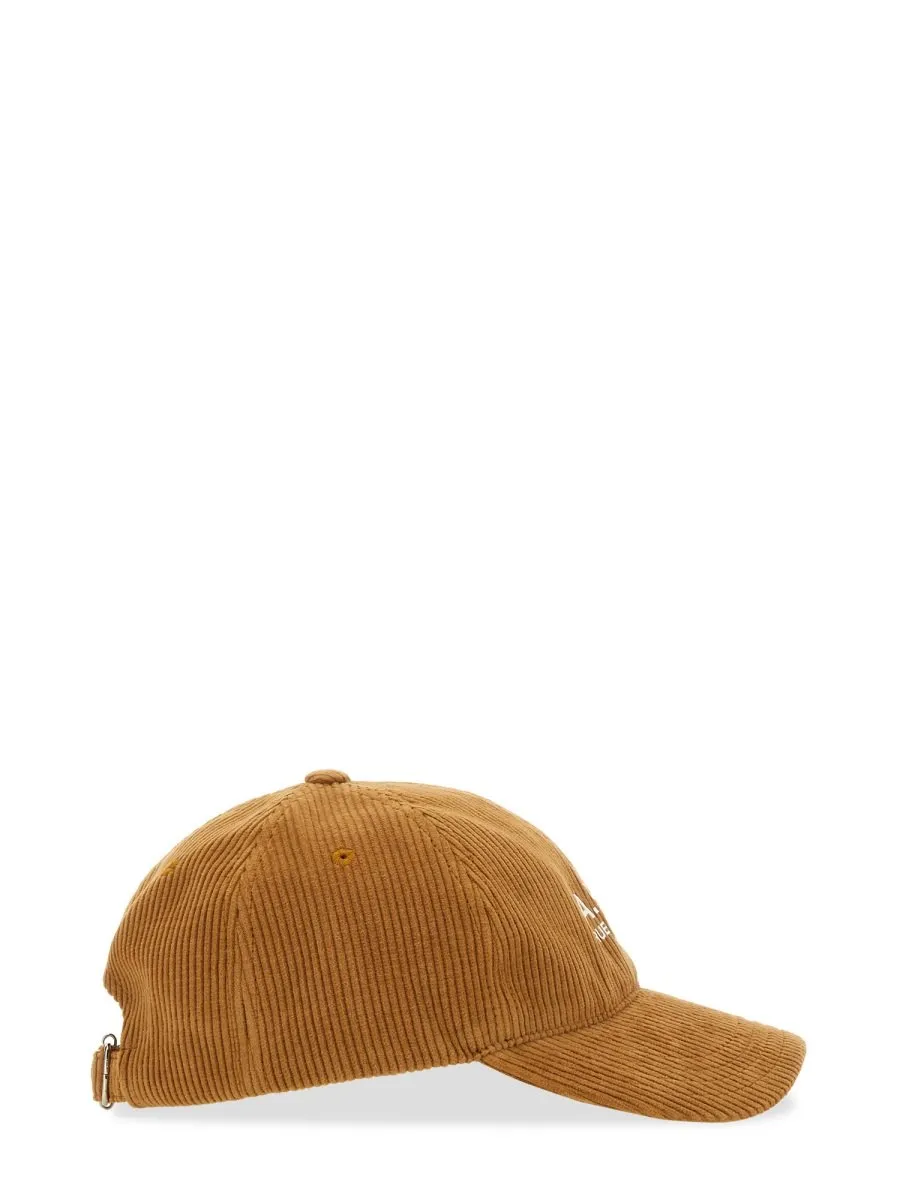 Logo Printed Corduroy Cap