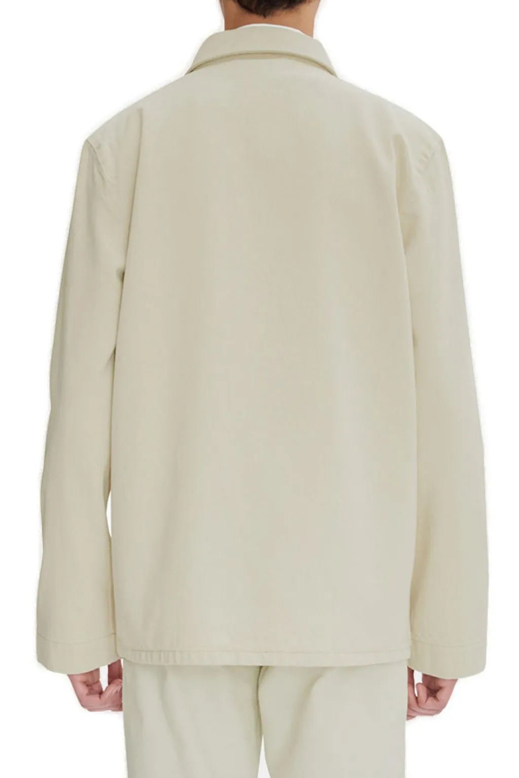 Long-Sleeved Button-Up Jacket