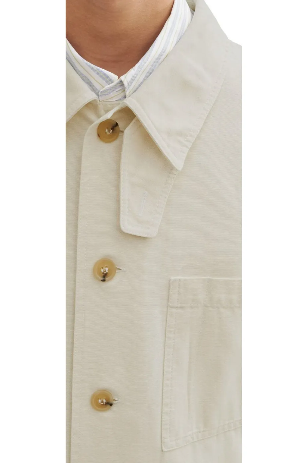 Long-Sleeved Button-Up Jacket