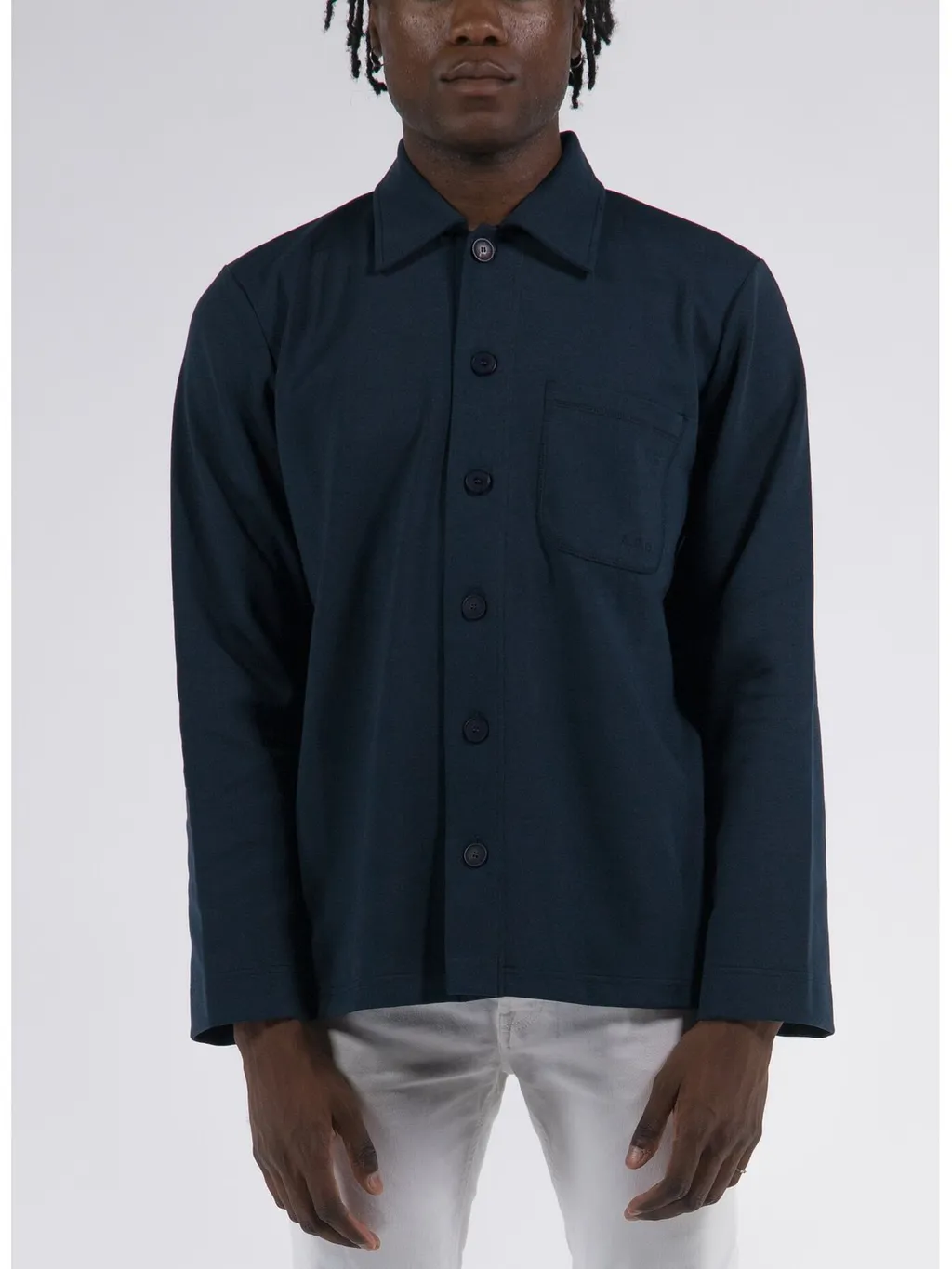 Long-Sleeved Button-Up Jacket