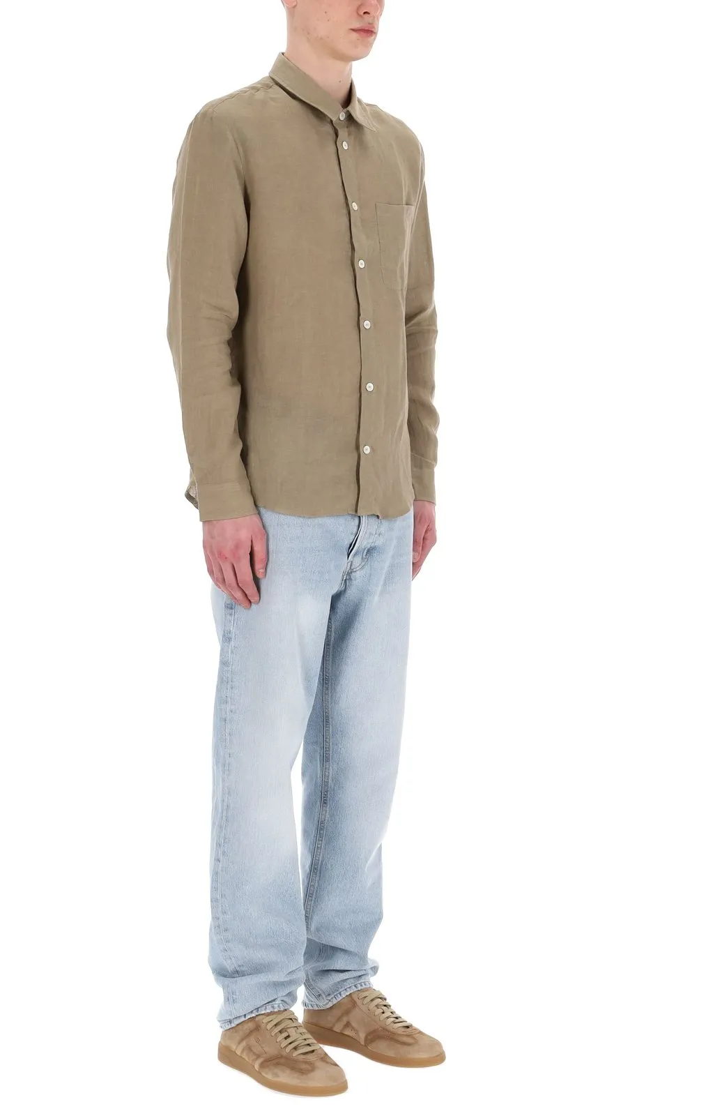 Buttoned Long-Sleeved Shirt