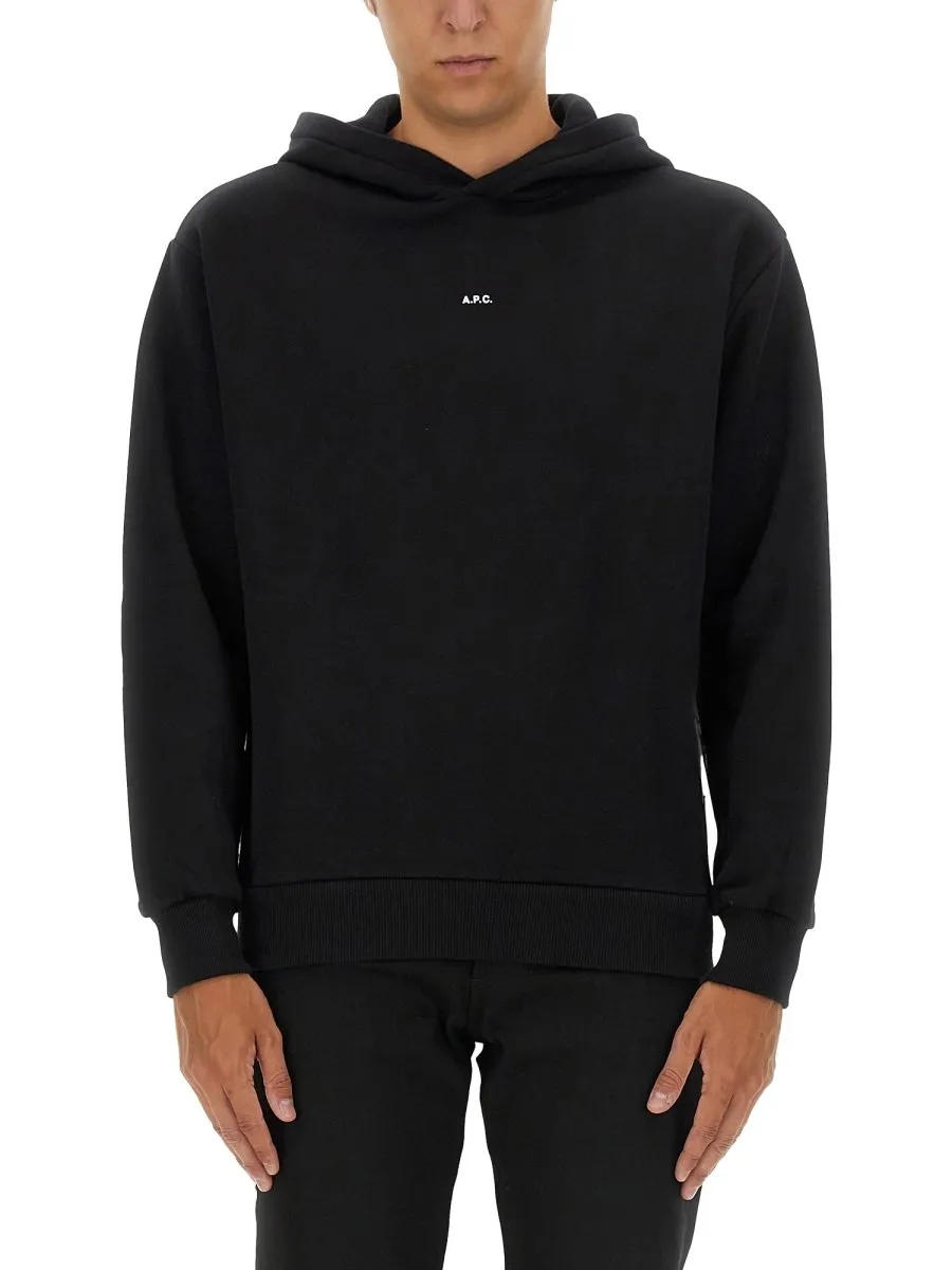 Logo Printed Straight Hem Hoodie