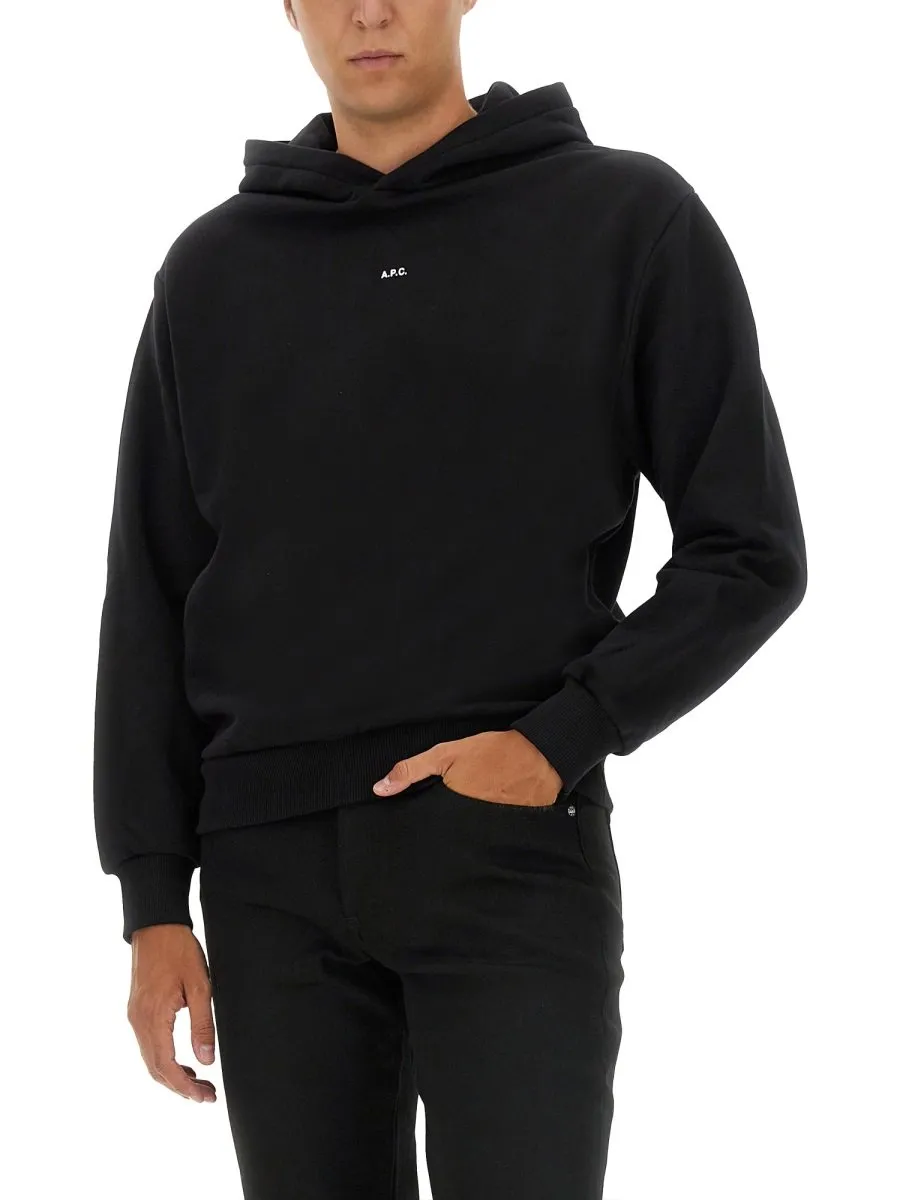 Logo Printed Straight Hem Hoodie