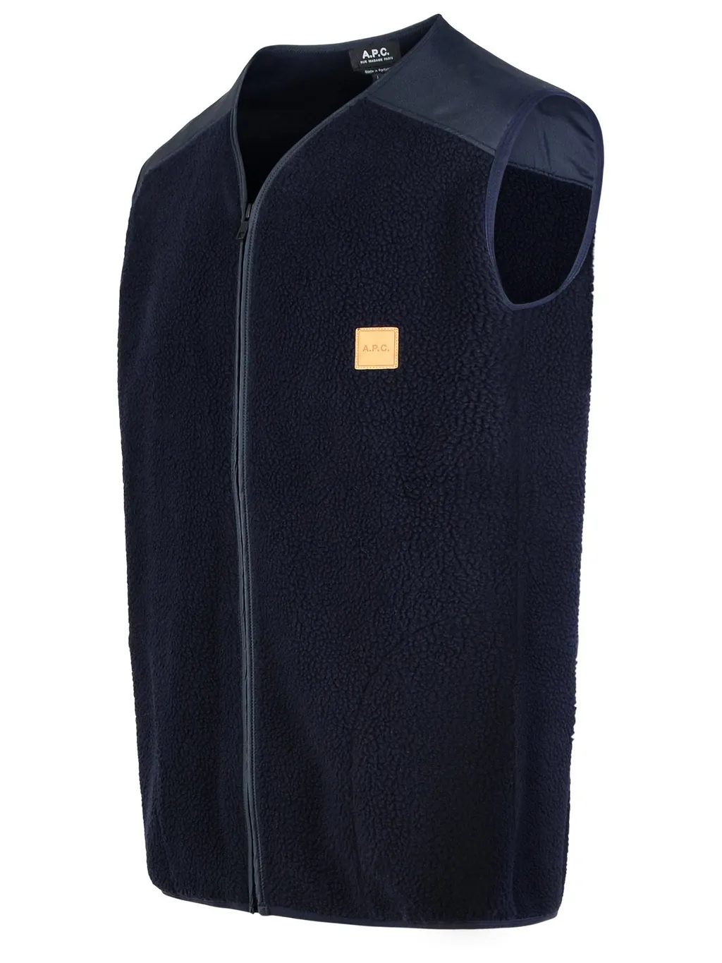 Logo Patch Zip-Up Vest