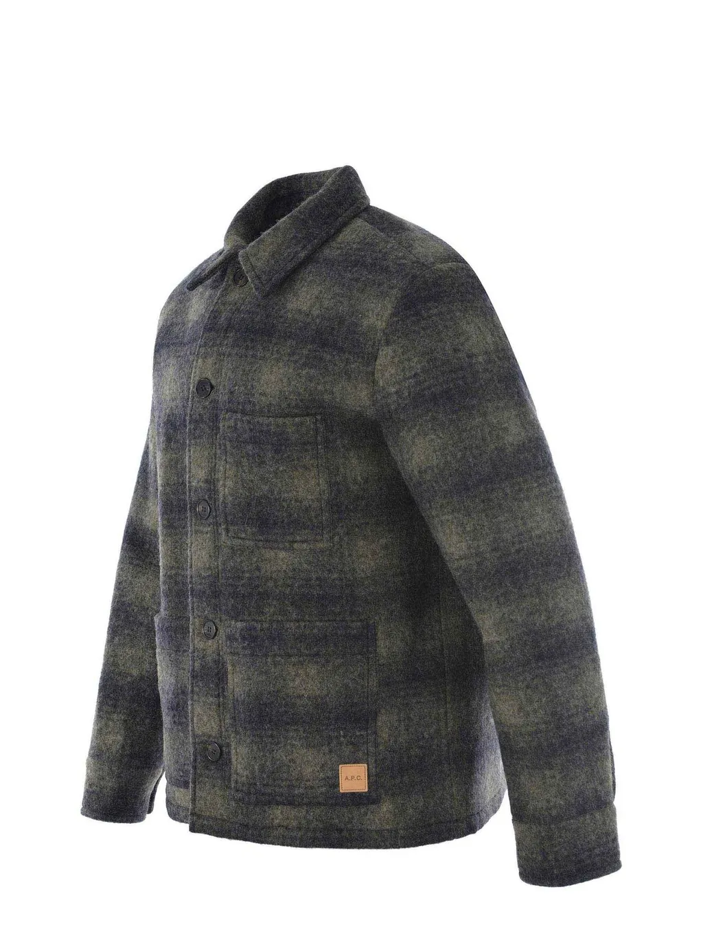 Checked Logo Patch Jacket