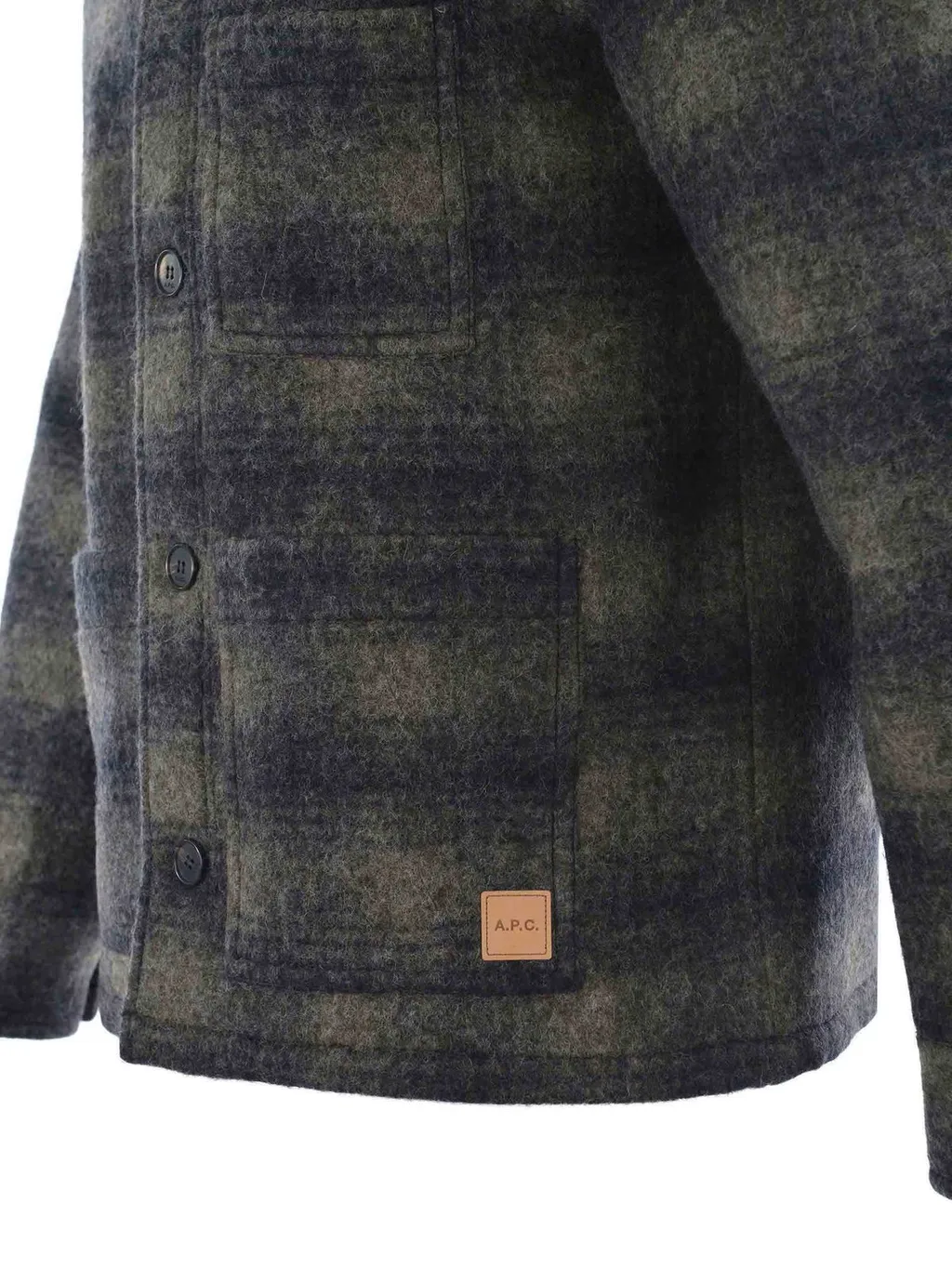 Checked Logo Patch Jacket