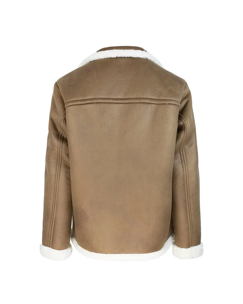Single-Breasted Shearling Coat
