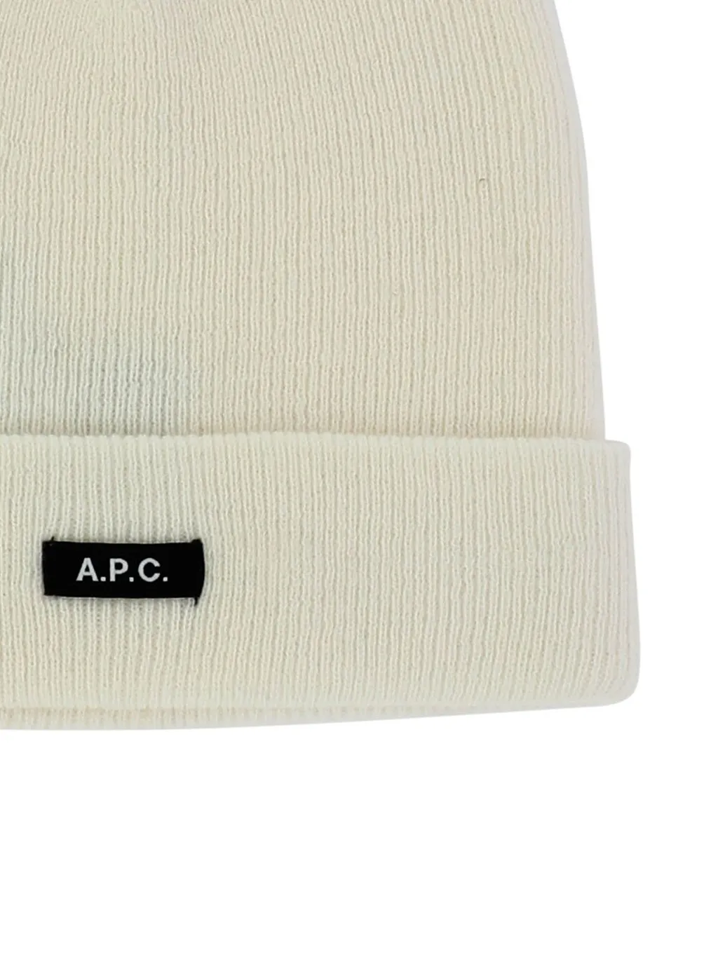 Logo Patch Ribbed Beanie