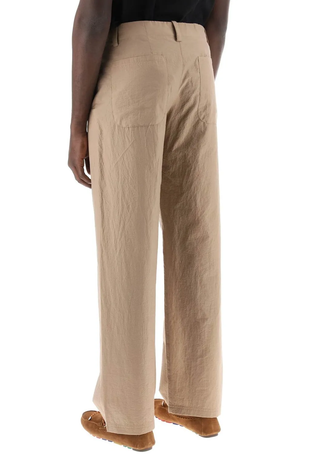 Creased Straight-Leg Trousers