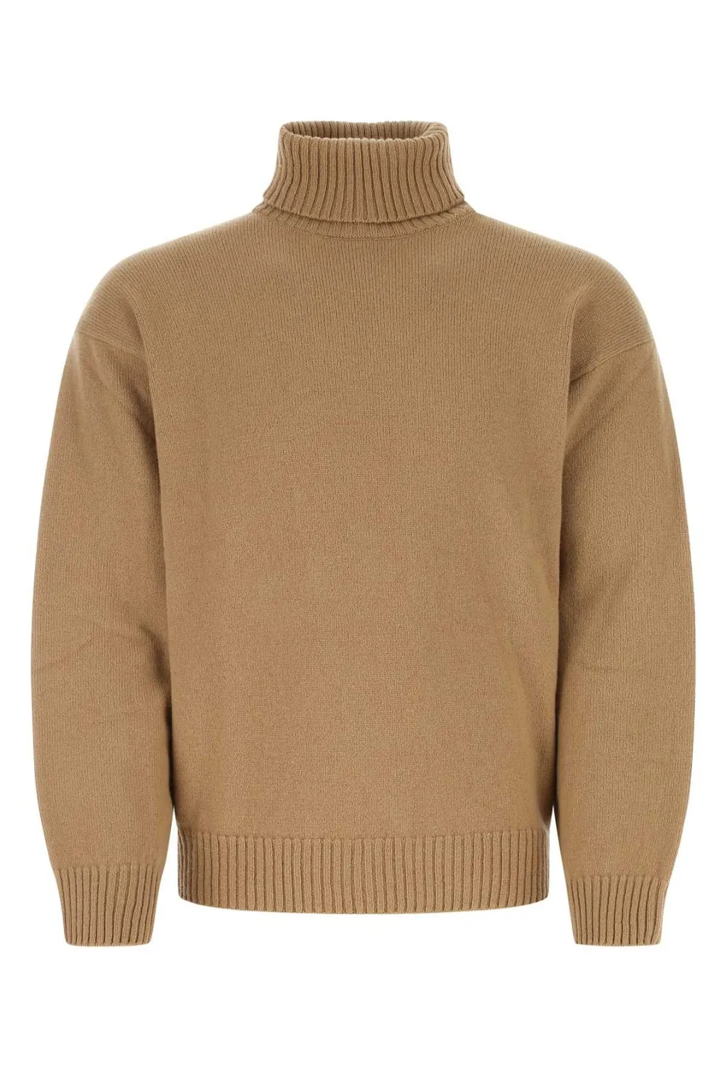 Drop-Shoulder Roll-Neck Knitted Jumper