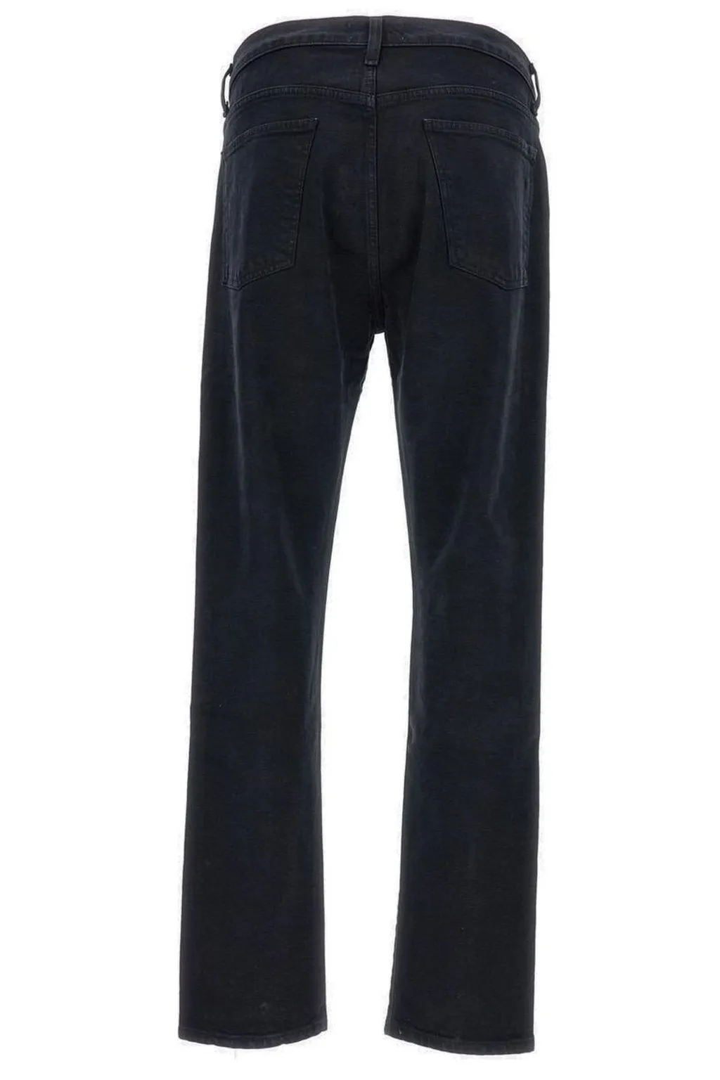 Buttoned Straight-Leg Jeans