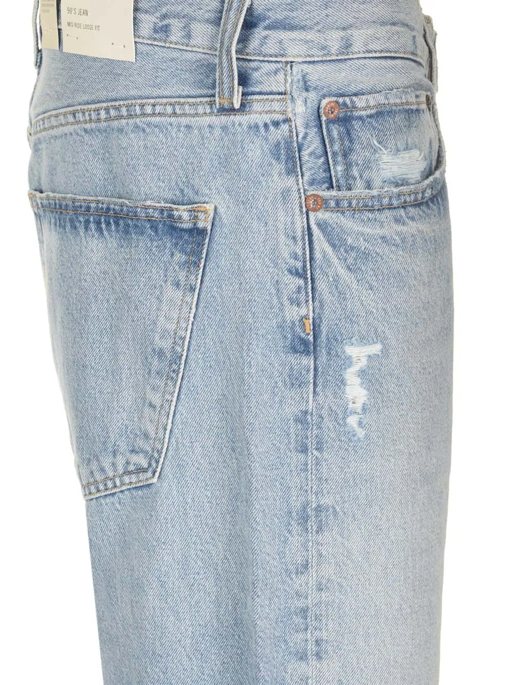 Mid-Rise Distressed Jeans