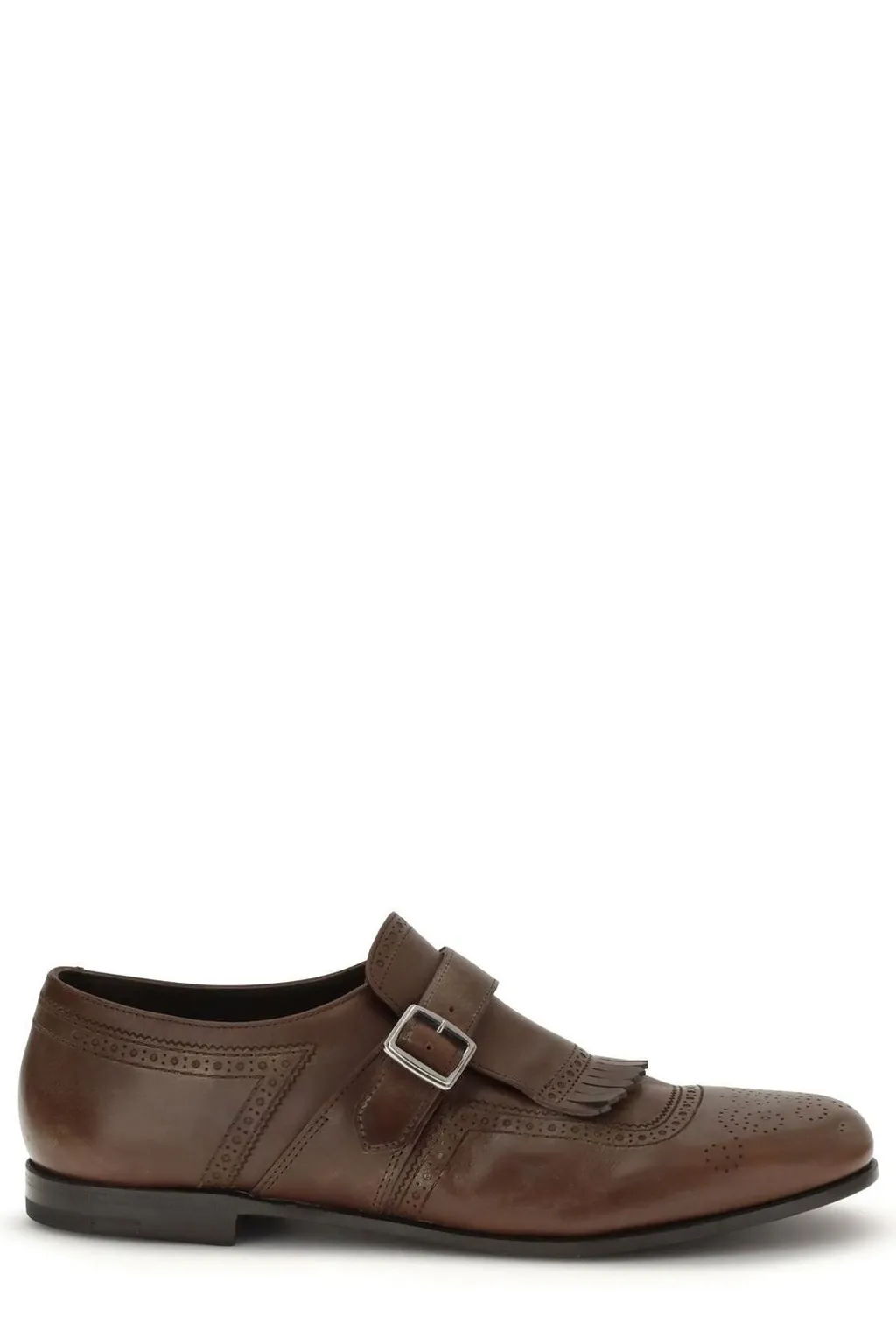 Monk Strap Loafers With Fringe