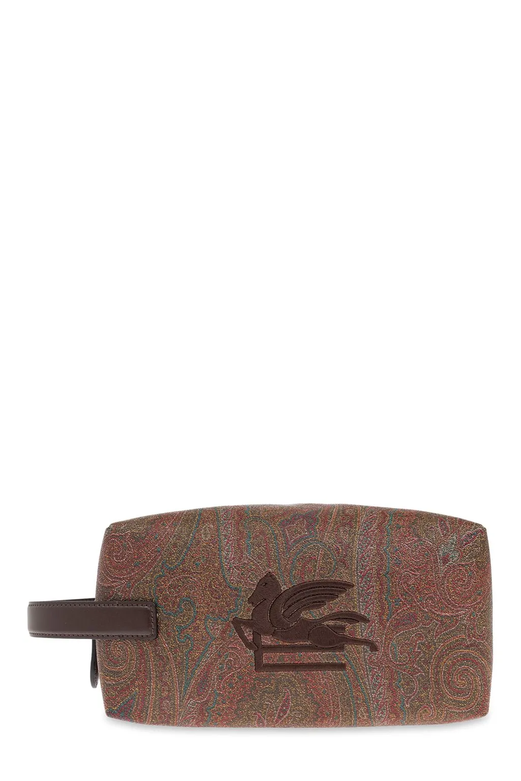 Paisley Printed Pegaso Embroidered Wash Bag