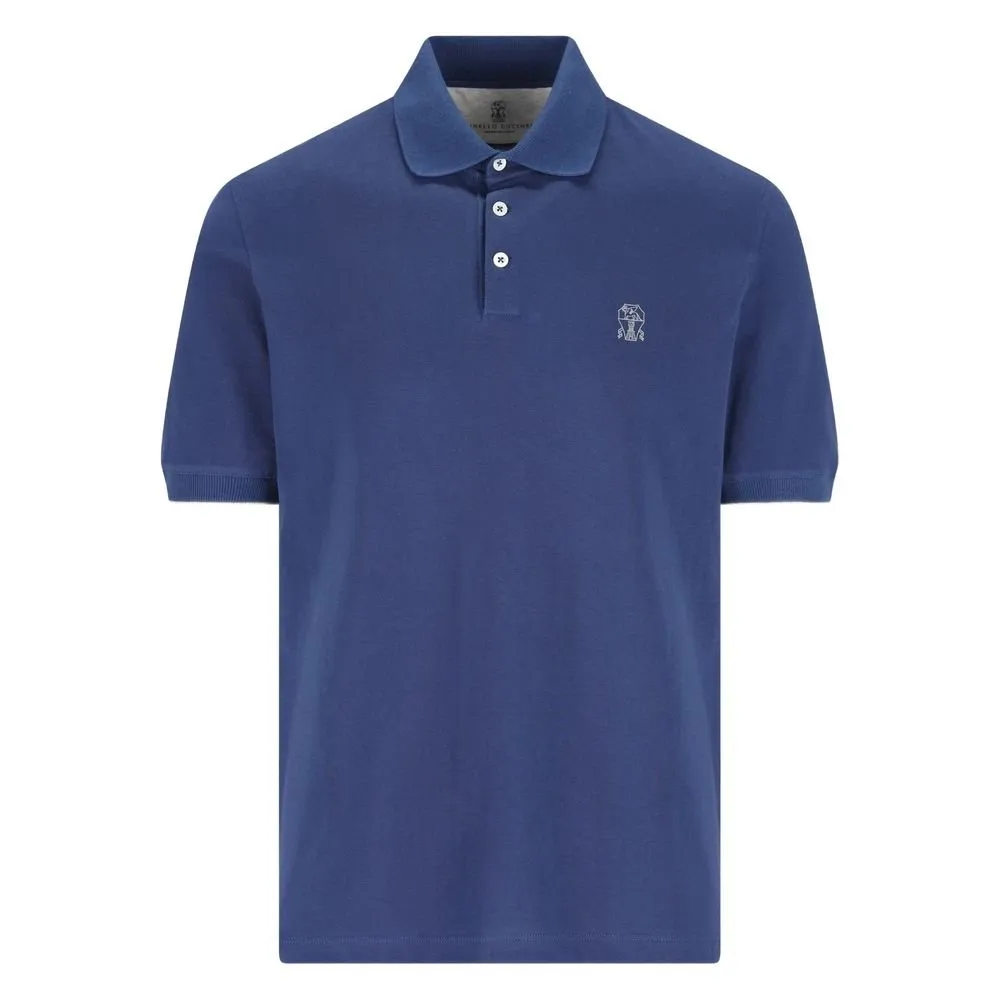 Brunello Cucinelli Collared Short-Sleeve Polo Shirt
