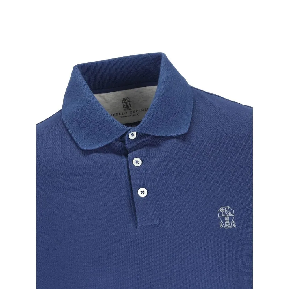 Brunello Cucinelli Collared Short-Sleeve Polo Shirt