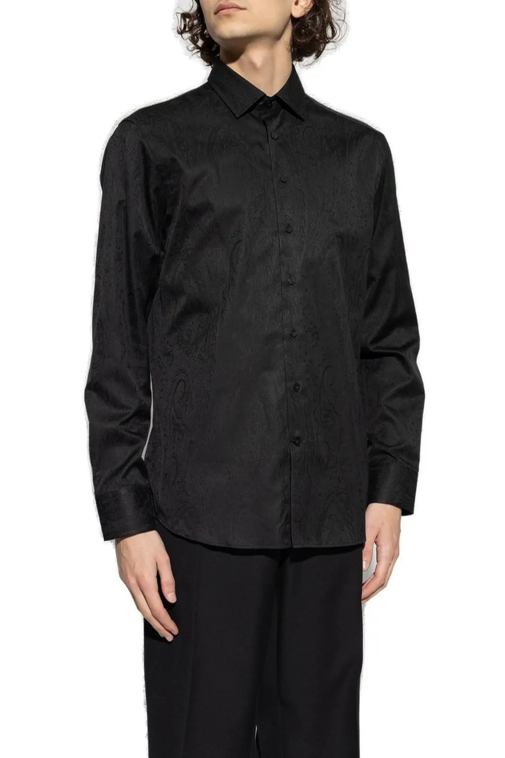 Jacquard Button-Up Shirt