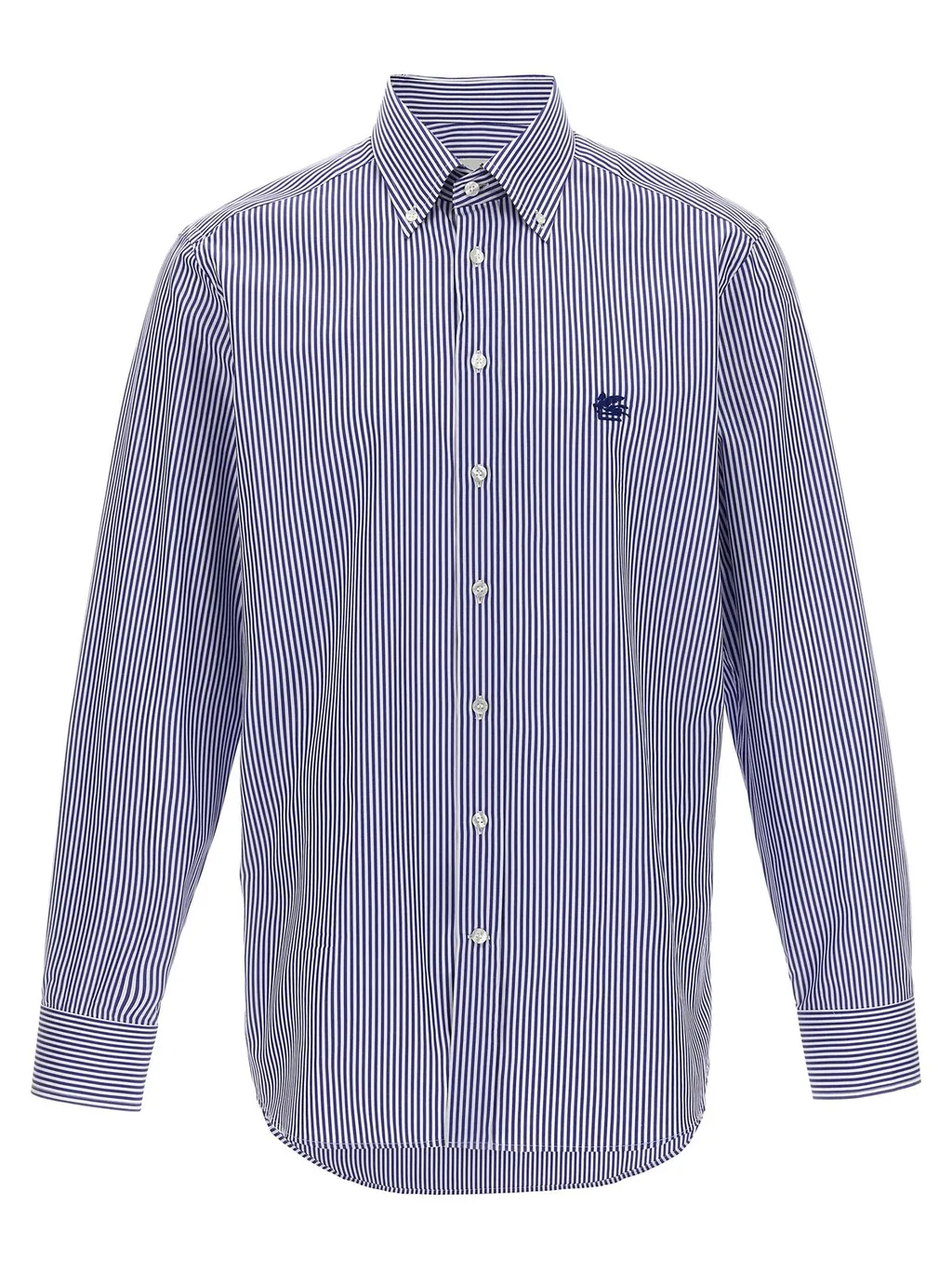 Logo Embroidered Striped Shirt