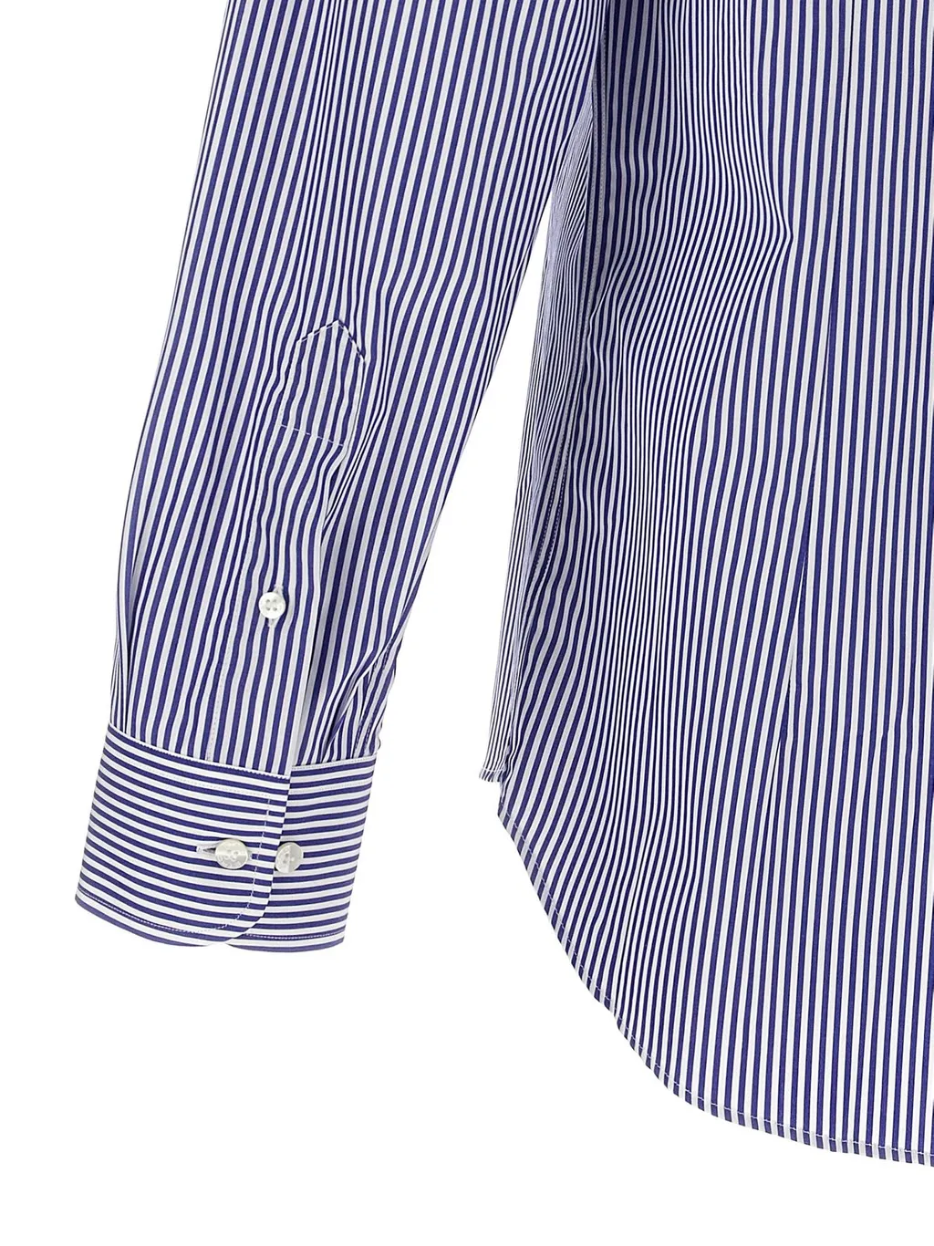 Logo Embroidered Striped Shirt