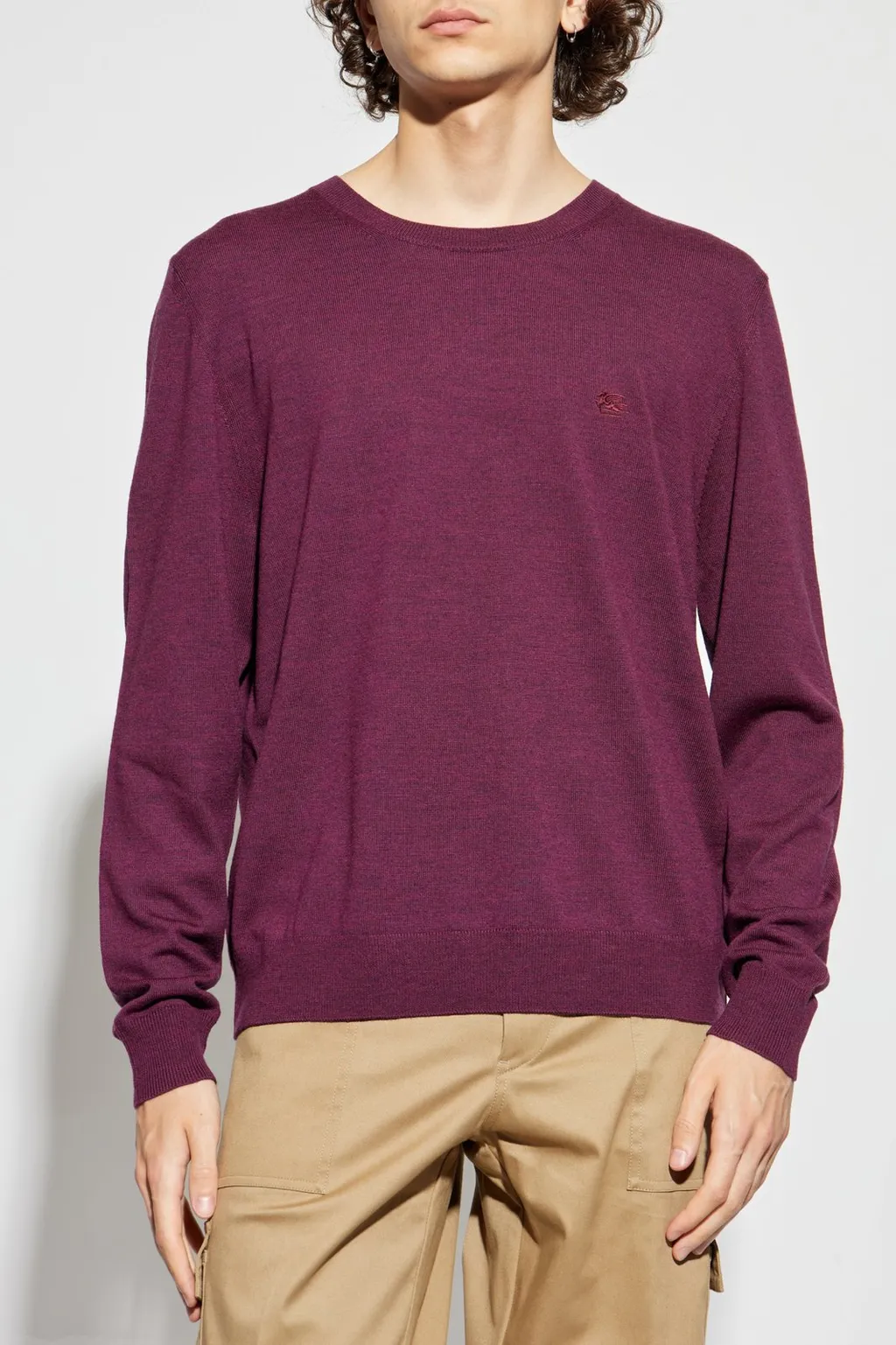 Logo Embroidered Knitted Jumper