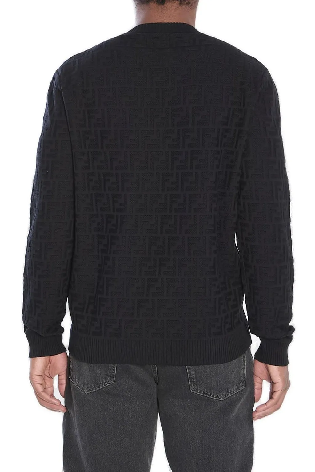 Ff Monogram Crewneck Knitted Jumper