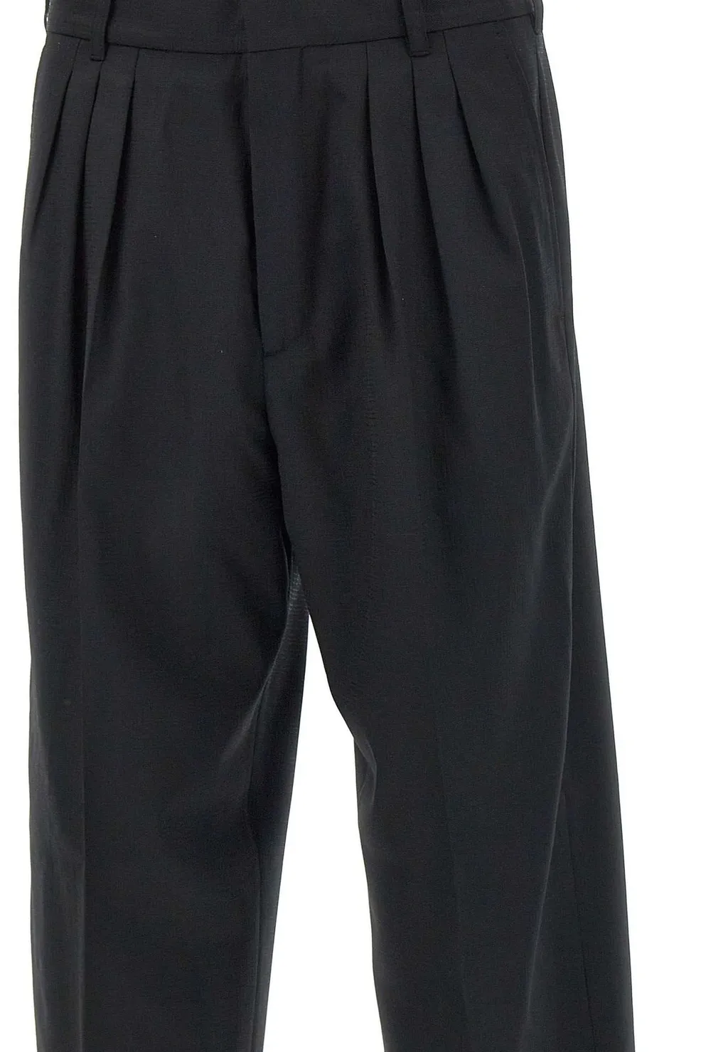 Weave Jacquard Pleated Tailored Pants