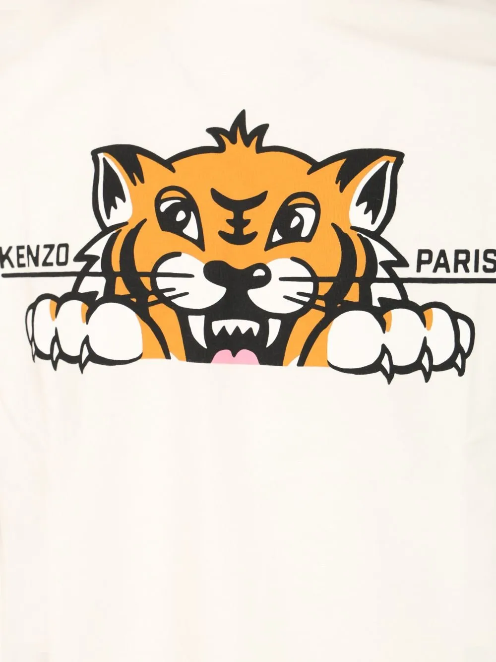 Happy Tiger Printed Crewneck T-Shirt