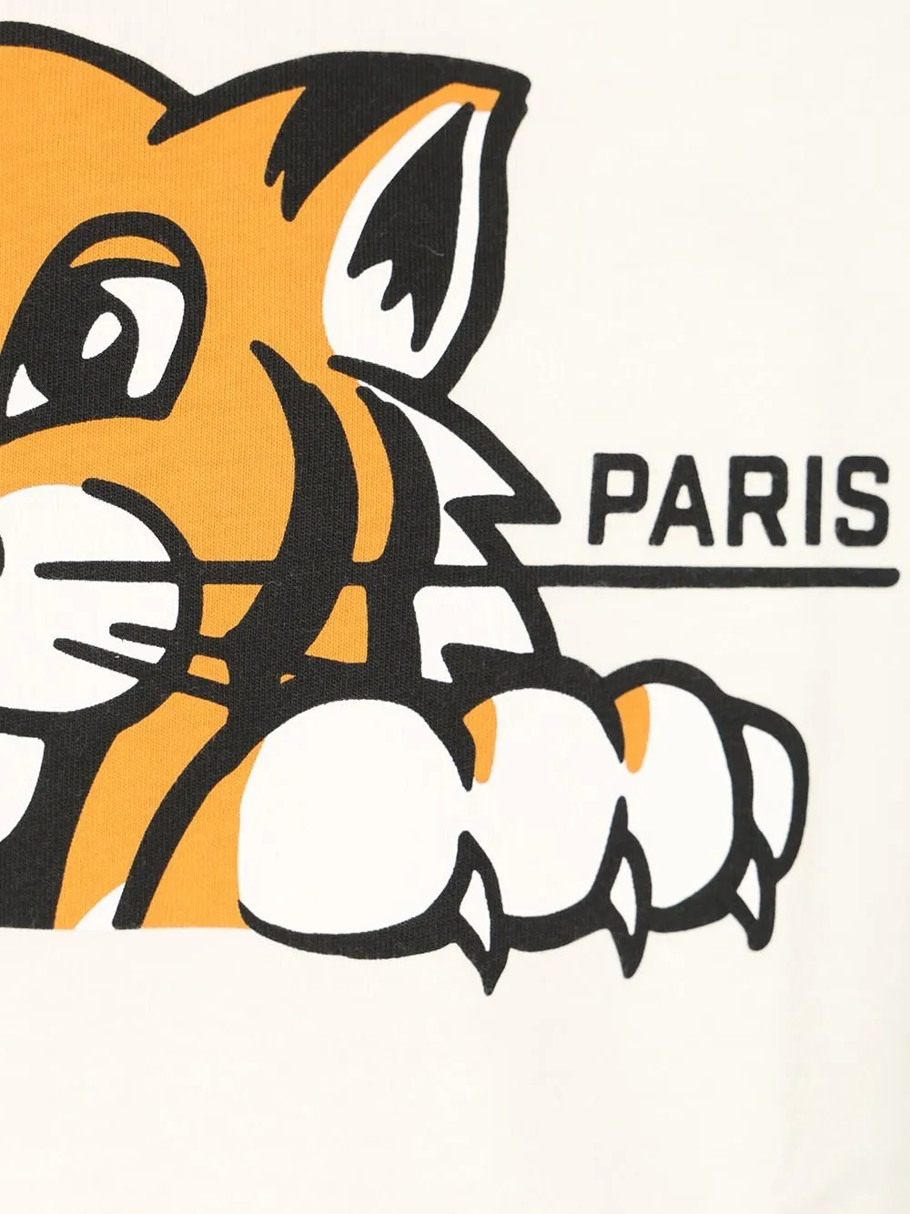 Happy Tiger Printed Crewneck T-Shirt