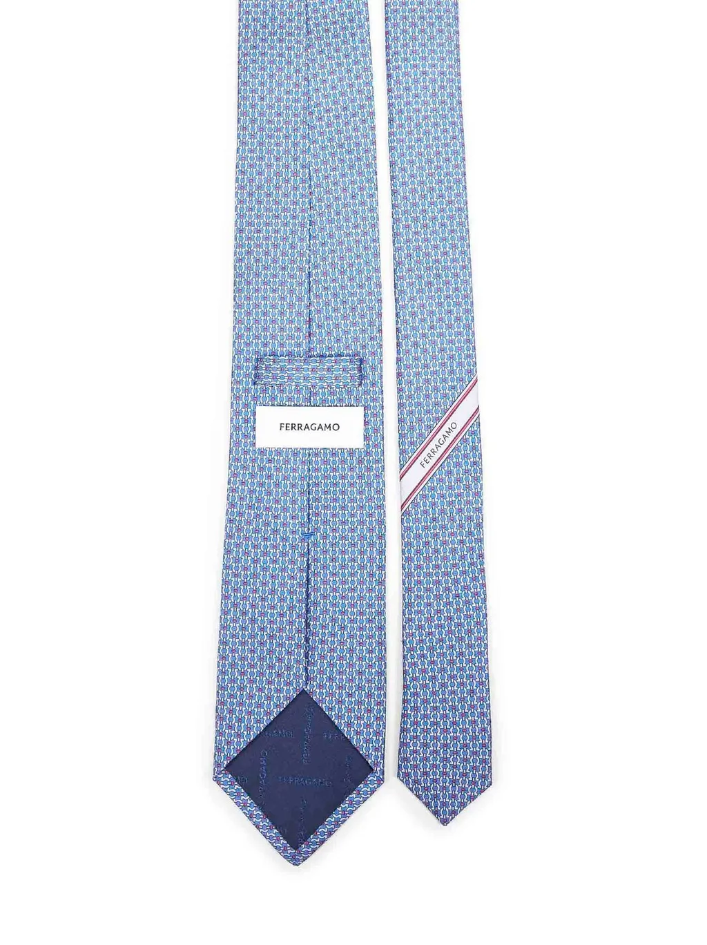 Two Tone Graphic Gancini Pattern Tie