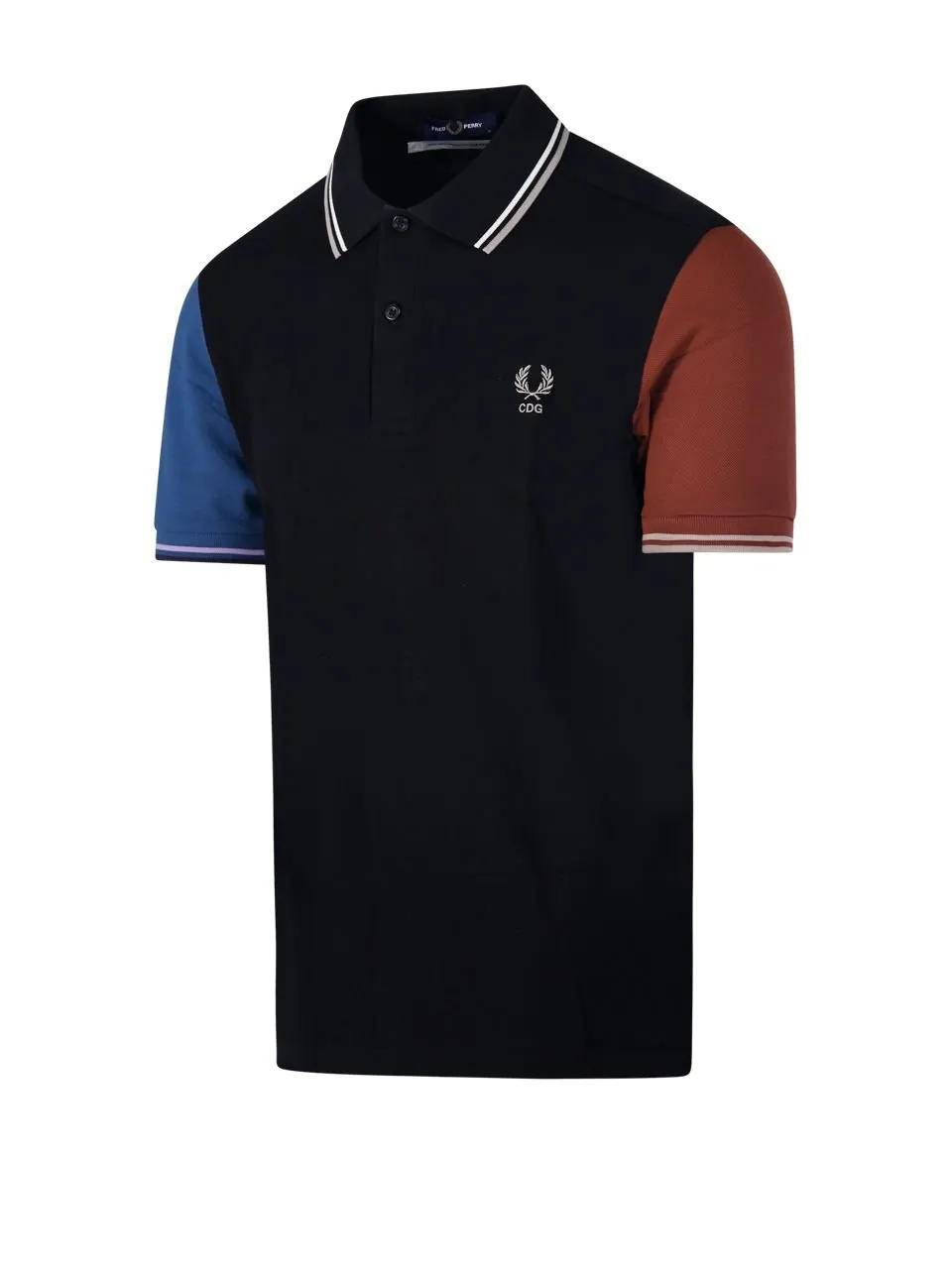 Colour-Block Logo Embroidered Polo Shirt