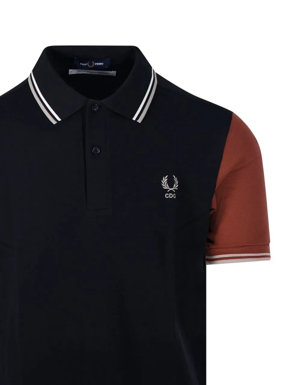 Colour-Block Logo Embroidered Polo Shirt
