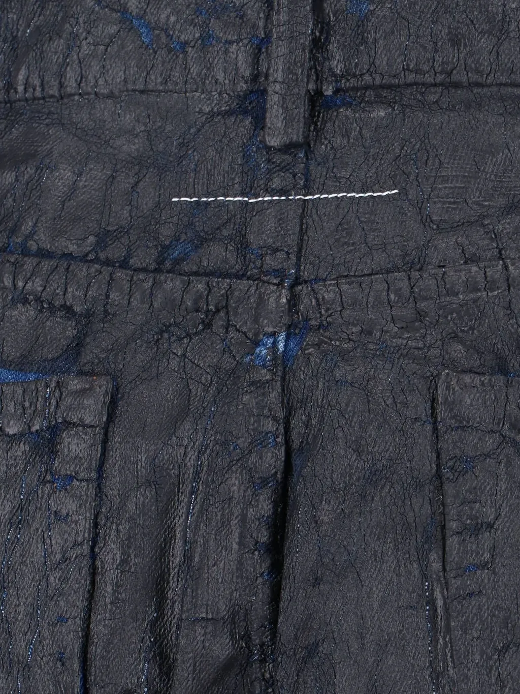 Waxed-Effect Straight-Leg Jeans