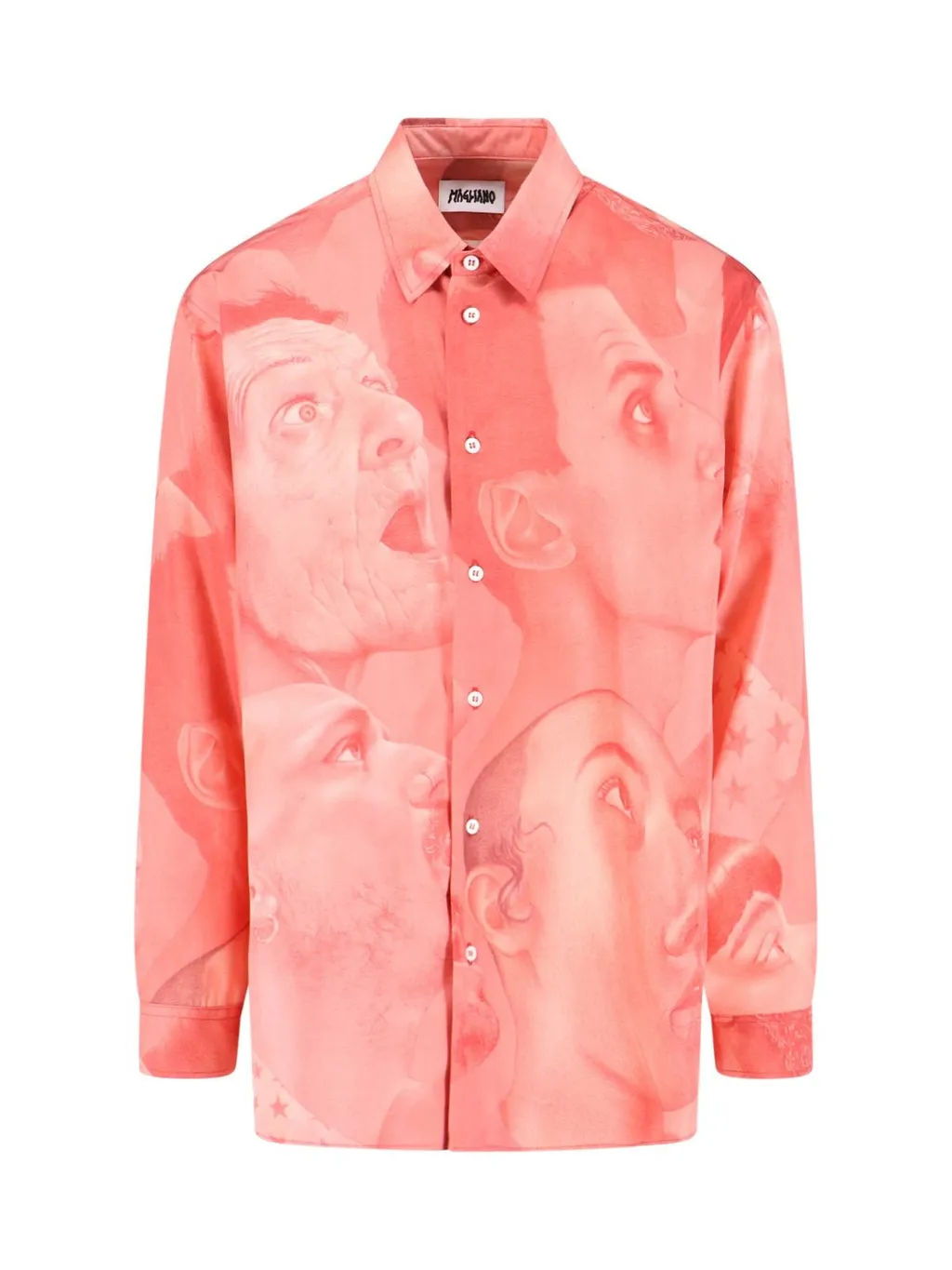 Portrait-Printed Long Sleeved Shirt