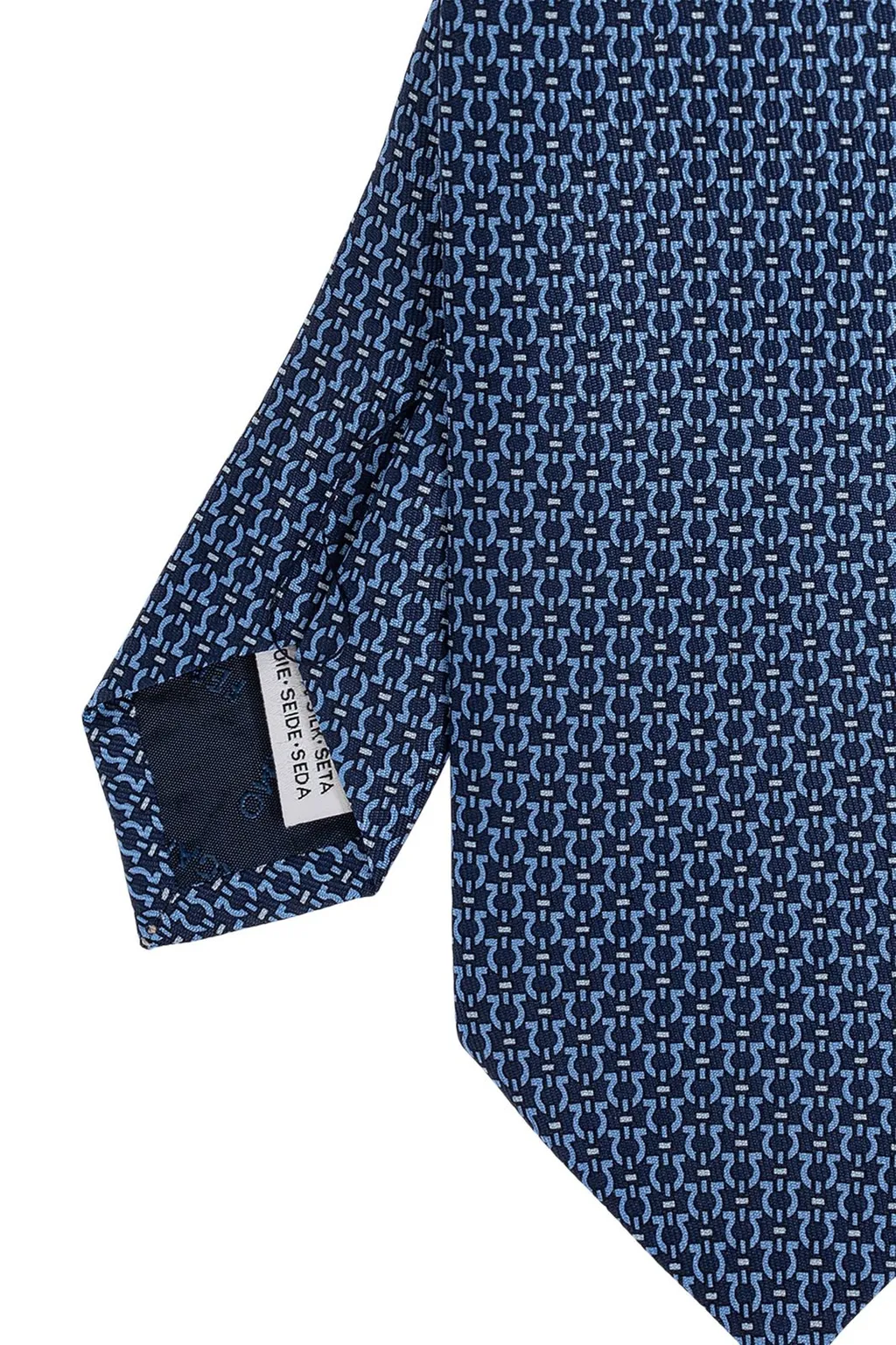 Gancini-Print Two-Tone Tie