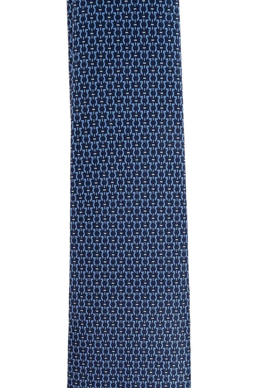 Gancini-Print Two-Tone Tie