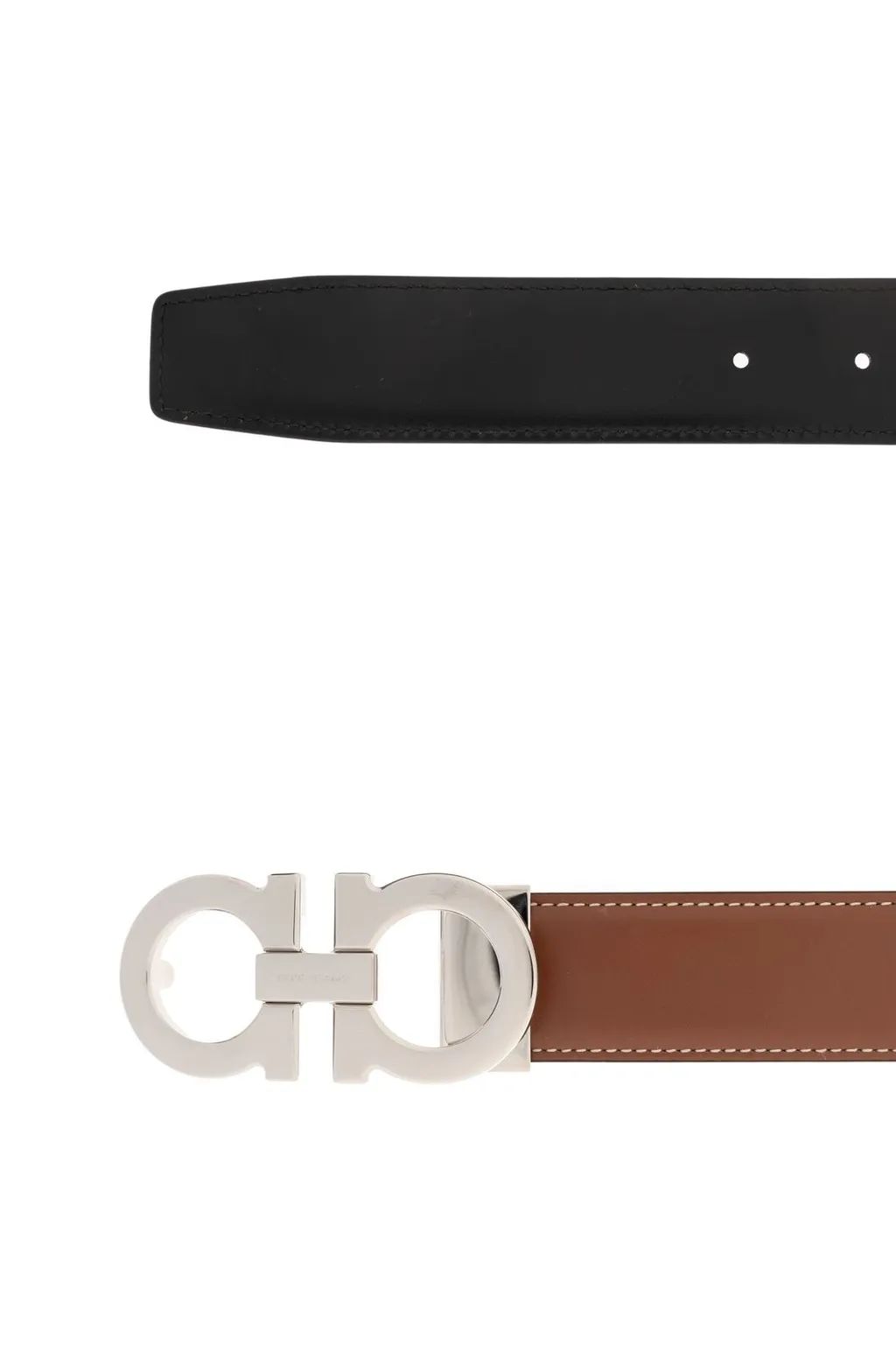 Reversible Gancini Buckle Belt