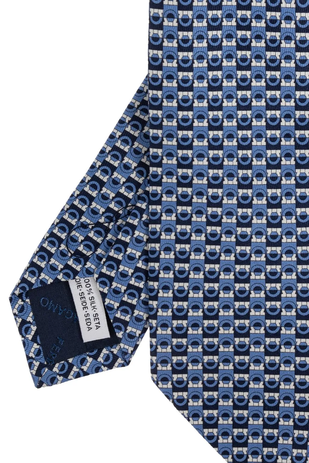 Gancini Bicolor Print Tie