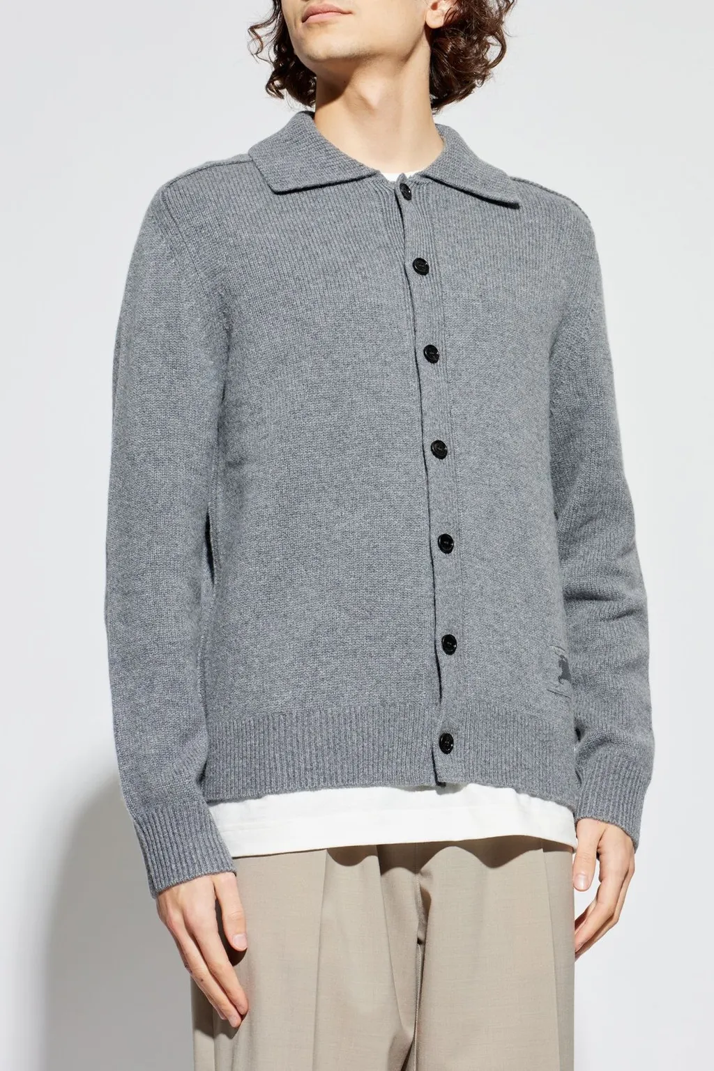 Ekd Intarsia-Knit Buttoned Cardigan