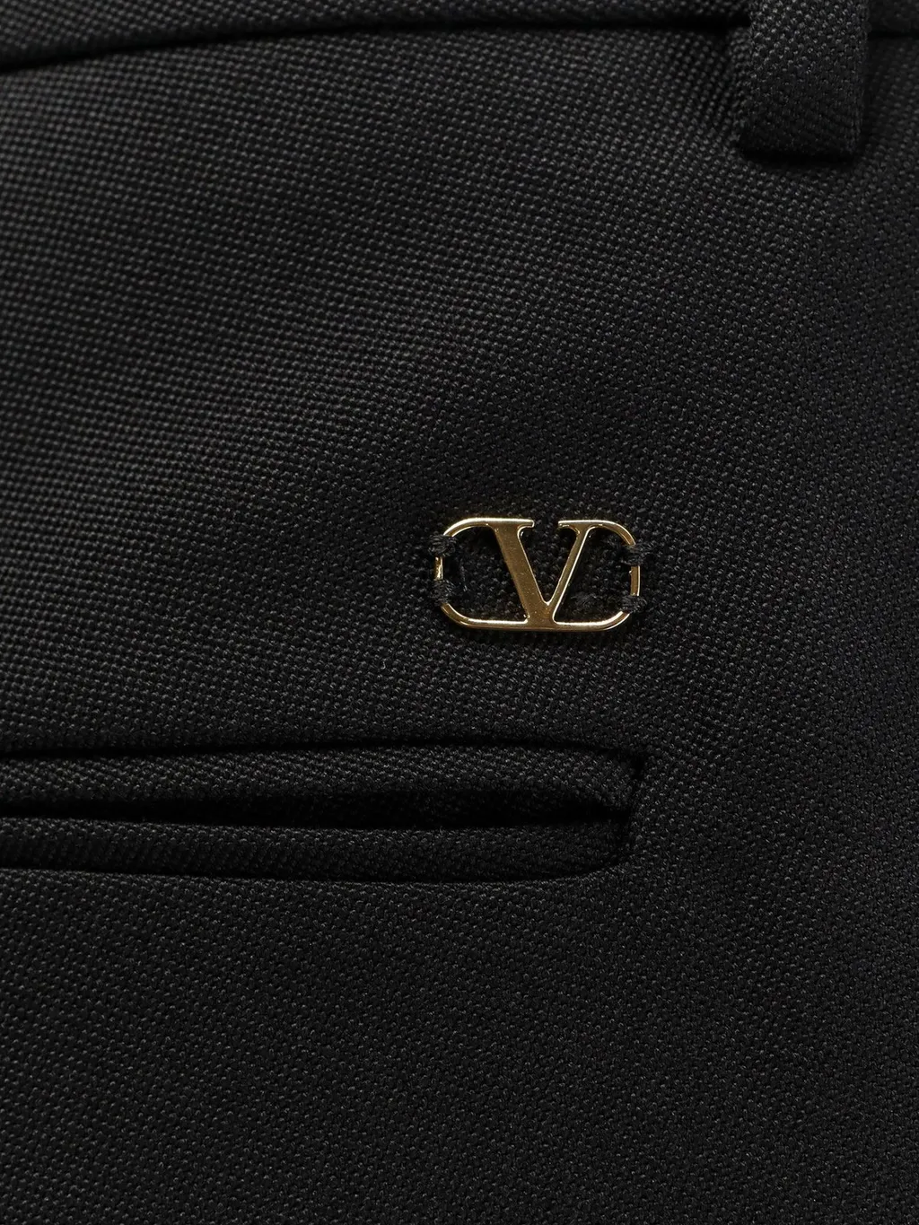 Logo Plaque Straight Leg Pants