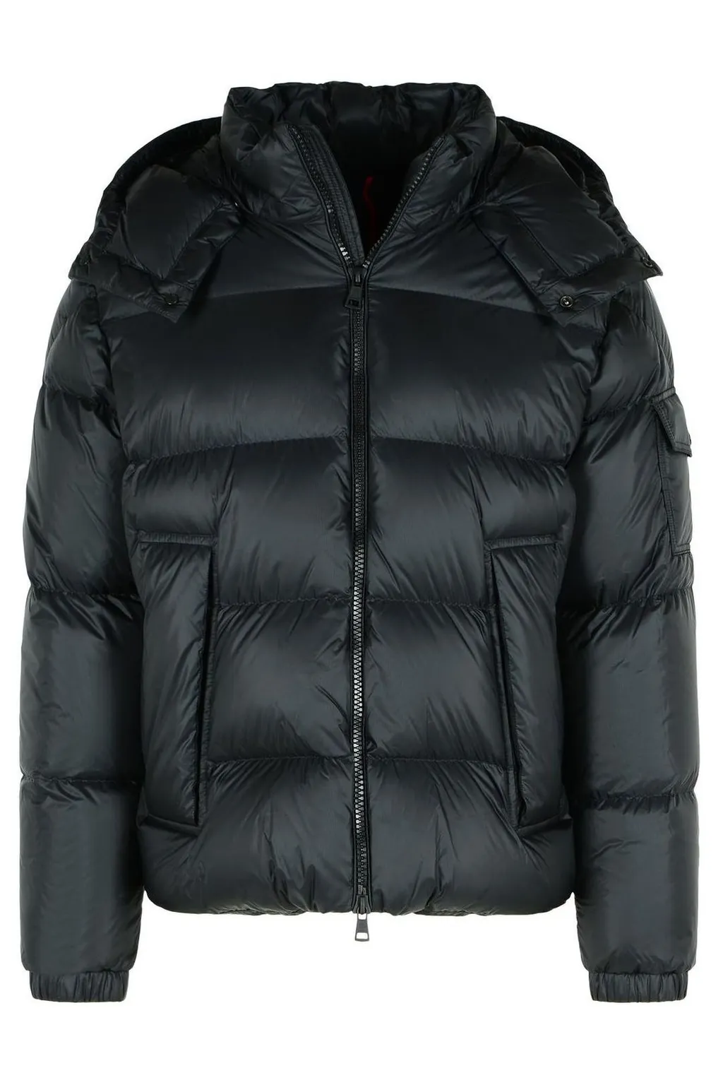 Logo Patch Hooded Puffer Jacket