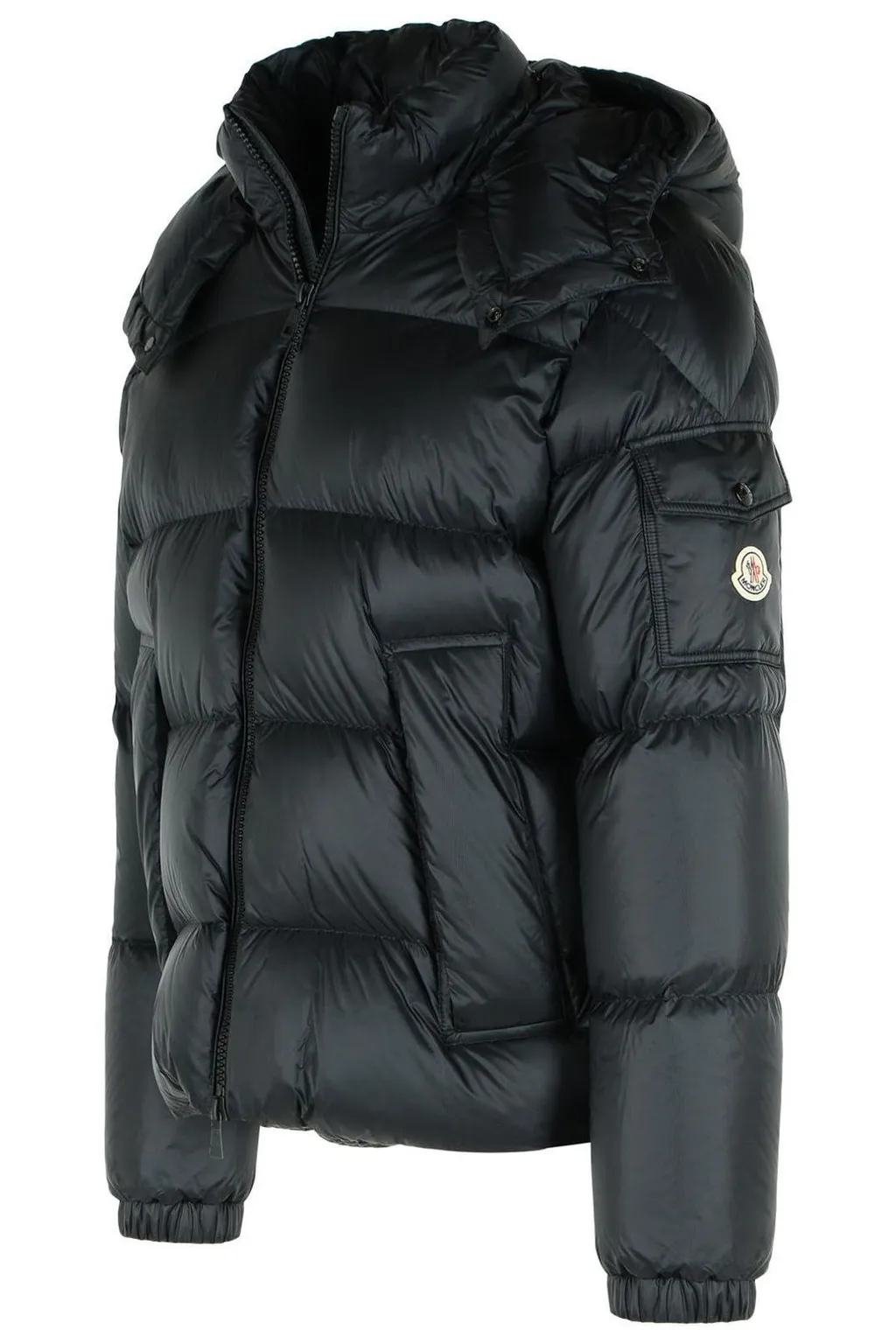 Logo Patch Hooded Puffer Jacket