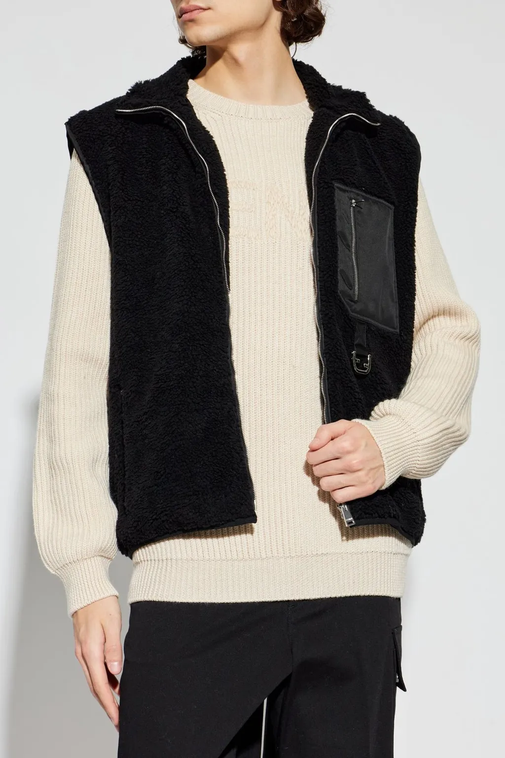 Turtleneck Zip-Up Vest