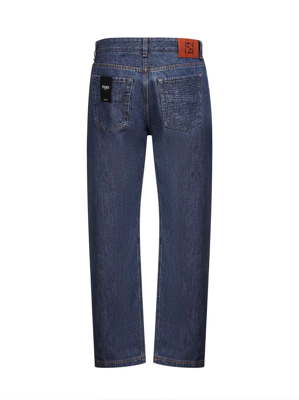 Straight-Cut Long Jeans