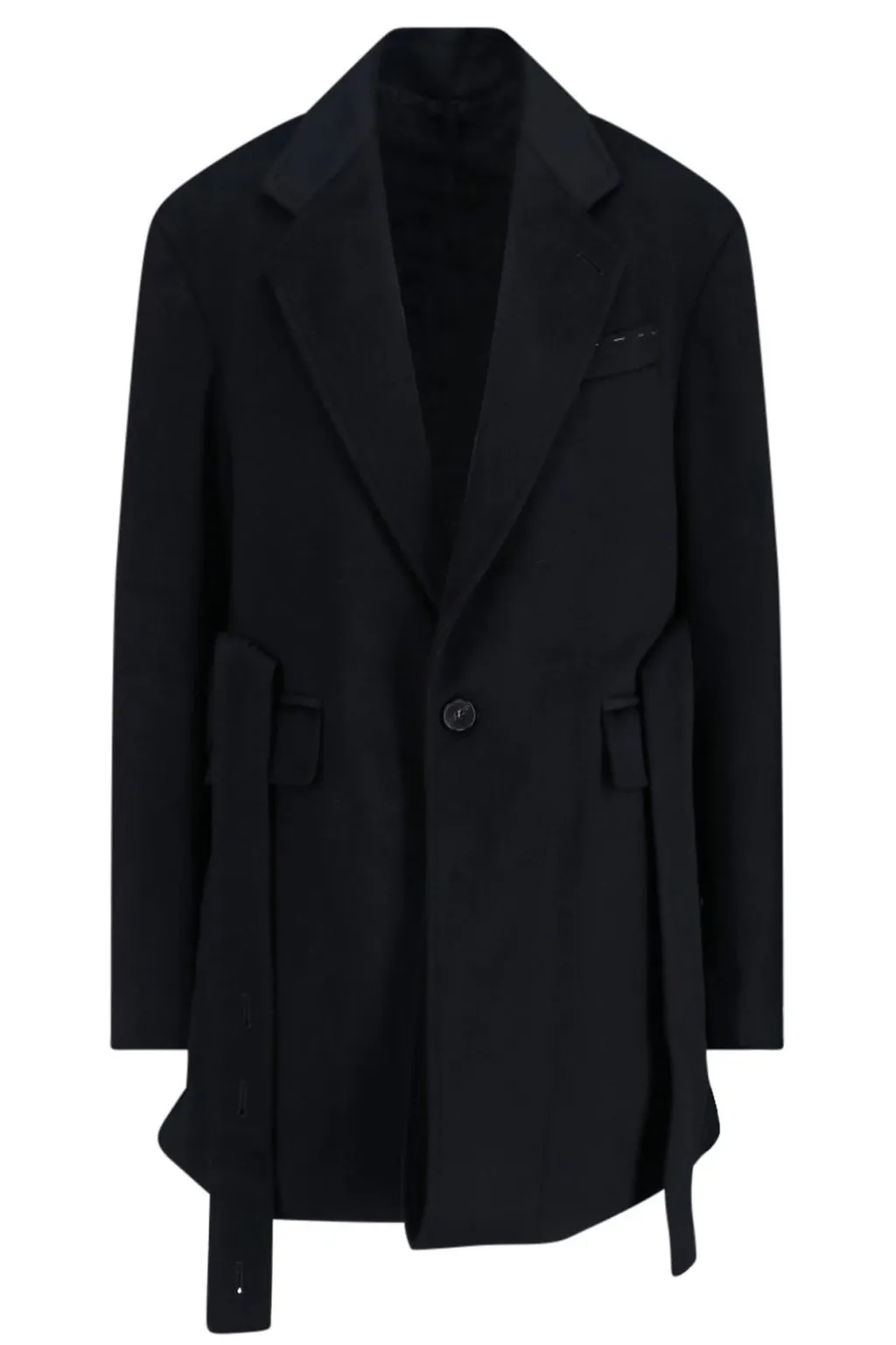 Long-Sleeved Single-Breasted Coat