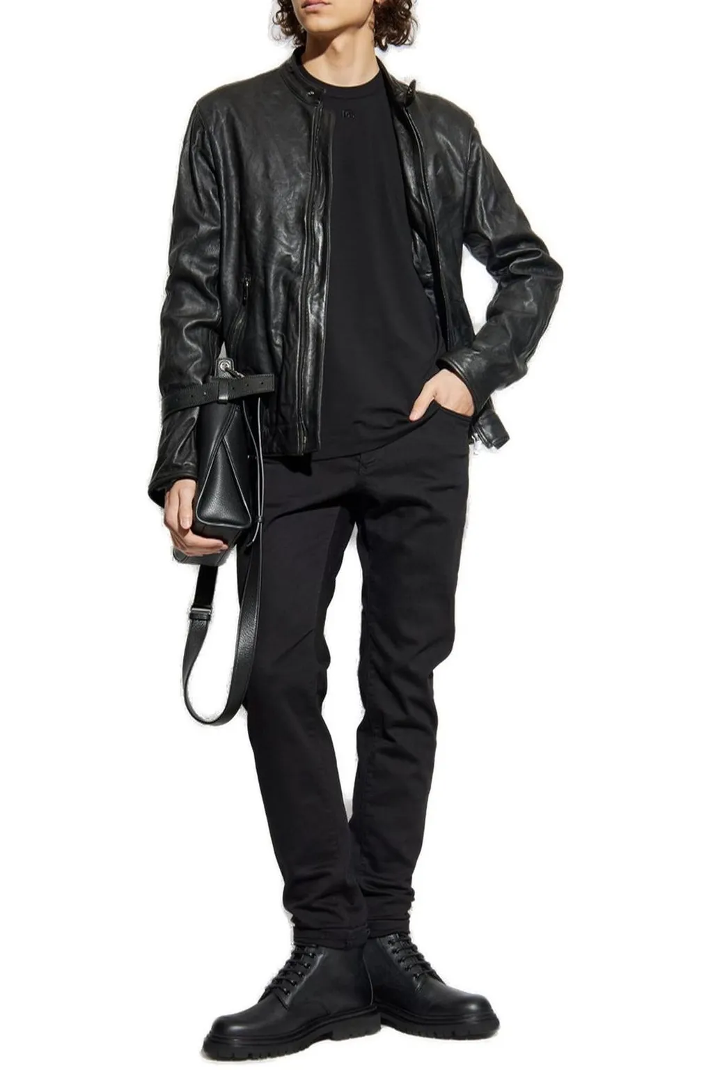 Stand-Up Collar Zipped Jacket