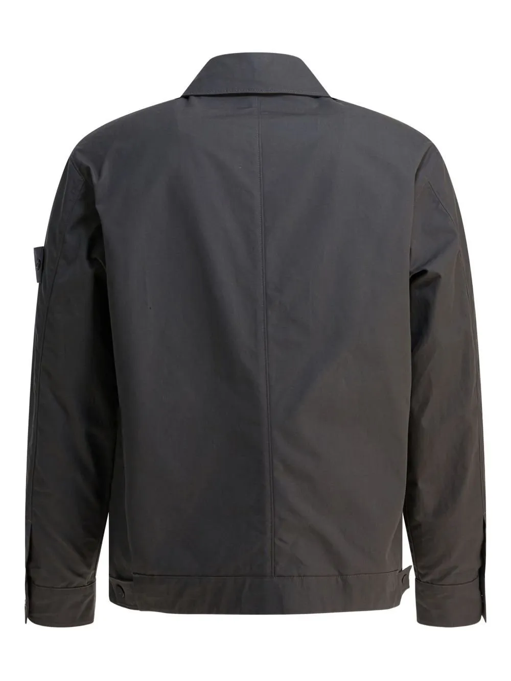 Collared Logo Patch Zip-Up Jacket