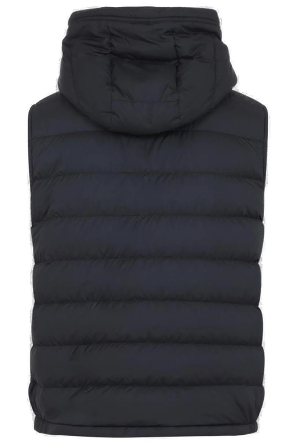 Logo Patch Zip-Up Hooded Gilet